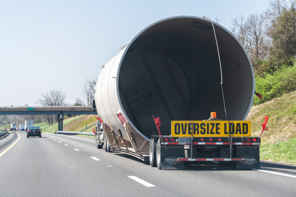 Oversized load on highway