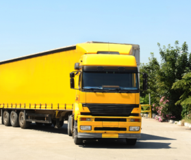 yellow commercial vehicle