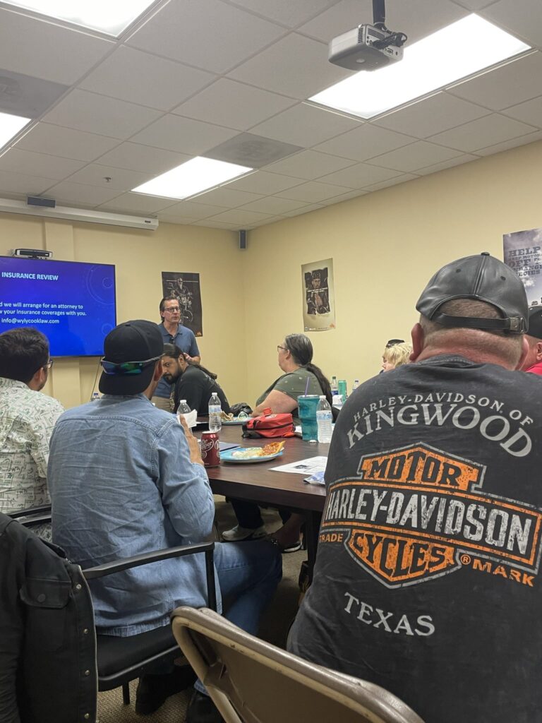 Road Guardians instructor teaching motorcycle safety class.