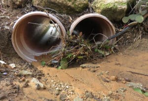 blocked drainage easement