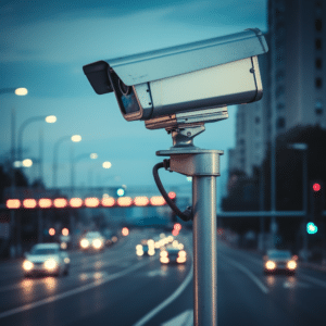 traffic camera on a highway