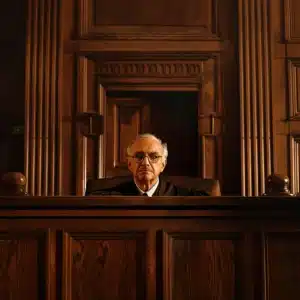 A judge in a court.