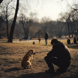 a pet parent with his child