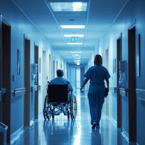 Texas car accident victim in a wheelchair
