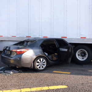 An underride collision